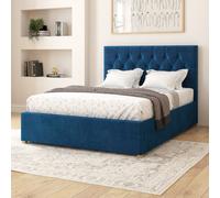 Olivier Electric Adjustable Bed Upholstered in Plush Velvet Fabric with Pocket Sprung Mattress UK Made Aspire Navy Single