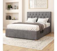 Olivier Electric Adjustable Bed Upholstered in Plush Velvet Fabric with Pocket Sprung Mattress UK Made Aspire Grey Double
