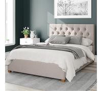 Olivier Upholstered Ottoman Storage Bed, Eire Linen Fabric Aspire Off White Single