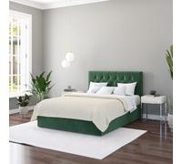 Aspire Olivier Kingsize Velvet End Lift Ottoman Bed - Green