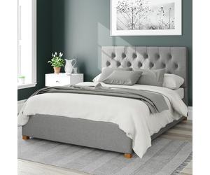 Aspire Olivier Linen Kingsize Ottoman Bedframe - Grey