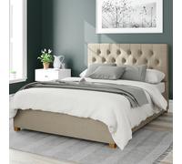 Olivier Upholstered Ottoman Storage Bed, Eire Linen Fabric Aspire Natural Super King