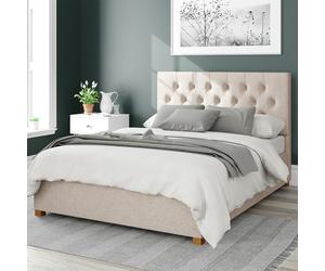 Aspire Olivier Twill Kingsize Ottoman Bedframe - Natural