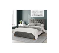 Aspire Olivier Upholstered Ottoman Storage Bed, Kimiyo Linen Fabric In Grey Grey King