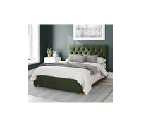 Aspire Olivier Plush Velvet Fabric Ottoman Bed