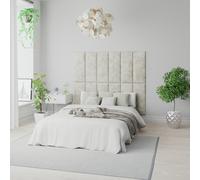 Aspire Quinn Crushed Velvet Headboard Panels 4 Pack- Pearl