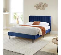 Aspire Rosella Kingsize Velvet Bed Frame - Blue