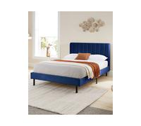 Aspire Rosella Upholstered Bed In Blue Blue King