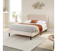 Aspire Furniture Rosella Single Cream Plush Velvet Bed Frame - Aspire Beds - Wilko