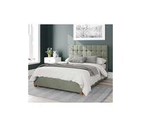 Aspire Sinatra Upholstered Ottoman Storage Bed, Plush Velvet Fabric in Duck Egg Blue | Size: Small Double Aspire Duck Egg Blue Small Double
