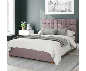Aspire Sinatra Velvet Superking Ottoman Bedframe - Blush