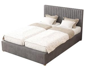 Aspire Superking Velvet Adjustable Bed with Mattress - Steel