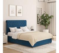 Aspire Taylor Single Velvet End Lift Ottoman Bed - Navy