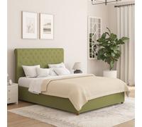Taylor Ottoman Storage Bed Frame in Saxon Twill Fabric Aspire Natural Super King