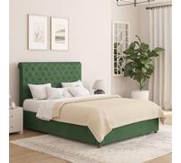 Taylor Ottoman Storage Bed Frame in Plush Velvet Fabric Aspire Green Small Double