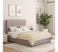 Aspire Taylor Ottoman Storage Bed Frame in Saxon Twill Fabric in Grey | Size: Double Aspire Grey Double