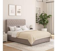 Aspire Taylor Ottoman Storage Bed Frame in Saxon Twill Fabric in Grey | Size: Double Aspire Grey Double