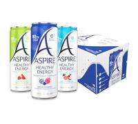 ASPIRE® The Fan Favorite Variety Pack, Healthy Energy Drink 80mg Natural Caffeine, Zero Sugar No Carbs Keto Friendly, 18 Pack Green Tea Sugar Free Drink Low Caffeine Zero Calorie