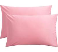 ASPIRE UK 2 Pink Super Soft Cotton Pillow cases 50x80 cm with Envelope Closure - Cozy, Breathable Bed Pillow Covers for Ultimate Comfort