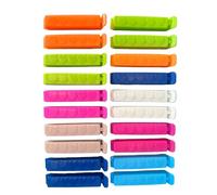 ASPIRE UK 20 X Reusable Food Bag Sealing Clips, Strong Plastic Bag Clips for Kitchen Storage, Airtight Snack Bag Sealers for Bread, Cereal & Freezer Bags, Colourful Food Saver Clips for Freshness