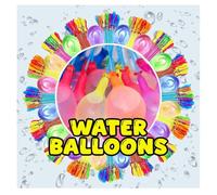 ASPIRE UK 666 Water Balloon Quick and Easy Filling Assorted Water Bombs With Hose Nozzle - Fun Summer Toy for Kids, Garden, Pool Parties & Outdoor Games