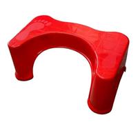 ASPIRE UK Bathroom Red Toilet Squatting Step Stool for Constipation Piles Relief Flatulence Hemorrhoids IBS Bloating Medically Approved Anti Slip Potty Poop 7 Inch Non-Slip Toilet Posture.
