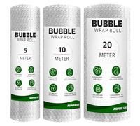 ASPIRE UK Bubble Wrap Roll - 300mm x 10m | Clear Polythene Air Cushion Wrap for House, Office & Warehouse Packing | Durable Packaging Material for Shipping, Storage & Item Protection