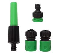 ASPIRE UK Garden Hose Fitting Starter Set - Includes Nozzle, Hose End Connector, Waterstop & Threaded Tap Connector - Fits 12.5mm & 15mm Hoses - Universal Outdoor Tap Adapter Kit
