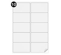 ASPIRE UK Self-Adhesive Address Labels - 25 Sheets (10 Label Per A4 Sheet 250 Total Labels) | Inject & Laser Printer Compatile | White Mailing & Shipping Stickers