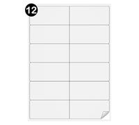 ASPIRE UK Self-Adhesive Address Labels - 25 Sheets (12 Label Per A4 Sheet 300 Total Labels) | Inject & Laser Printer Compatile | White Mailing & Shipping Stickers