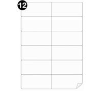 ASPIRE UK Self-Adhesive Address Labels - 50 Sheets (12 Label Per A4 Sheet 600 Total Labels) | Inject & Laser Printer Compatile | White Mailing & Shipping Stickers