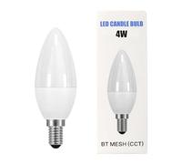 ASPIRE UK WiFi Smart E12 LED Bulb 110V- Dimmable, 320 Lumens, Warm & Cool White, Bluetooth 4.0, App & Voice Control, Timer Mode - Compatible with iOS & Android