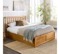 Aspire Wooden Ottoman Storage Bed In Natural, Size King