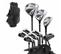 Aspire XD1 Complete Mens Golf Club Set, Includes Titanium Driver, S.S. Fairway, S.S. Hybrid, S.S. 6-PW Irons, Putter, Bag, 3 H/C's, Right & Left Handed Golf Clubs