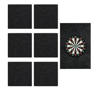 AspireBloom Dart Board Wall Protector 30x30cm 6Pcs, Thickened Self-Adhesive Felt Dartboard Backing, High Density Wall Protection Surround, Soundproof Dart Backboard for Home Game Room (6)