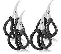 Aspiree 4 Pack Kitchen Seafood Scissors, Multifunctional Stainless Steel Lobster Shears, Seafood Peeling Tools