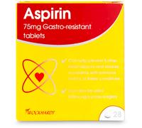 Aspirin 75mg Gastro-Resistant 28 Tablets