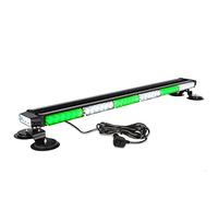ASPL 38.5" 78 LED Strobe Light Bar Double Side Flashing High Intensity Emergency Warning Flash Strobe Light with Magnetic Base for Safety Construction Vehicles Tow Trucks Pickup (Green/White)