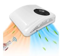 Aspligo DC 12V Air Conditioner 8800BTU Electric Parking Rooftop RV Air Conditioner 12volt ac Unit Fit for Truck Motorhome Trailer Electric Scroll Compressor Fuel Saving Only Cooling