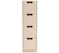 Asplund - Snö J4 Chest Of Drawers Char Grey, Base Oak - Rose