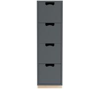 Asplund - Snö J4 Chest Of Drawers Char Grey, Base Oak - Storm Grey