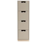 Asplund - Snö J4 Chest Of Drawers Dark Sand, Base Oak - Dark Sand