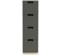 Asplund - Snö J4 Chest Of Drawers Green Khaki, Base Oak - Green Khaki
