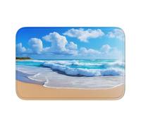 ASPOIJHN Beach And Sea Entrance Carpet Indoor And Outdoor Non-Slip Door Mat Front Porch Rug For Kitchen Bathroom Balcony 40 X 60 Cm