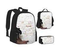 ASPOIJHN (Cowboy Hat and Boots) Backpack Pencil Case and Lunch Bag Collection for Girls Boys Teens Kids Elementary Middle Back-to-School Bundle
