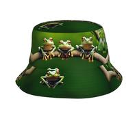 ASPOIJHN (Funny Frogs) Coastal Cool Bucket Hat Adult Sunshade Bucket Hat Outdoor Sun Hat for Men and Women Black