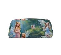 ASPOIJHN Lake Fairy Versatile Leather Pencil Case Stylish Storage Pouch for School Office Stationery Cosmetic Bag Coins Organizer
