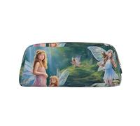 ASPOIJHN Lake Fairy Versatile Leather Pencil Case Stylish Storage Pouch for School Office Stationery Cosmetic Bag Coins Organizer