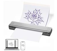 ASprink Bluetooth Tattoo Stencil Printer, Thermal Tattoo Printer with 10pcs Transfer Paper, A4 Tattoo Printer for Beginners Professional Tattoo Studio, Compatible with Phone/Tablet/PC Android & iOS