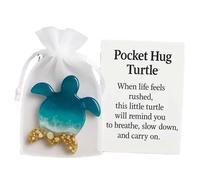 ASPUIC Pocket Hug Sea Turtle,Handmade Shell Pocket Hug,Pocket Hug Gift for Women,Friendship Gifts Keepsake Gifts Token for Friends,Hug in a Pocket Soothing Shells Ocean and Sand Design(Sea Turtle)